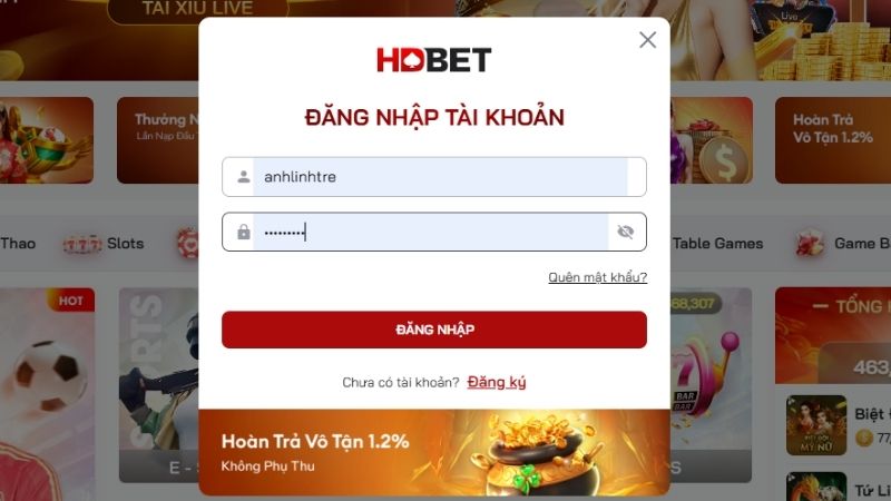 Điều kiện cần thiết trước khi đăng nhập HDBET